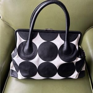Black and White Polka Dot Handbag